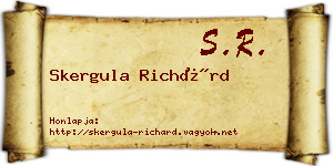 Skergula Richárd névjegykártya